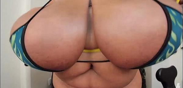  SSBBW Cotton Candi Works Out Her 48MM Massive Melons